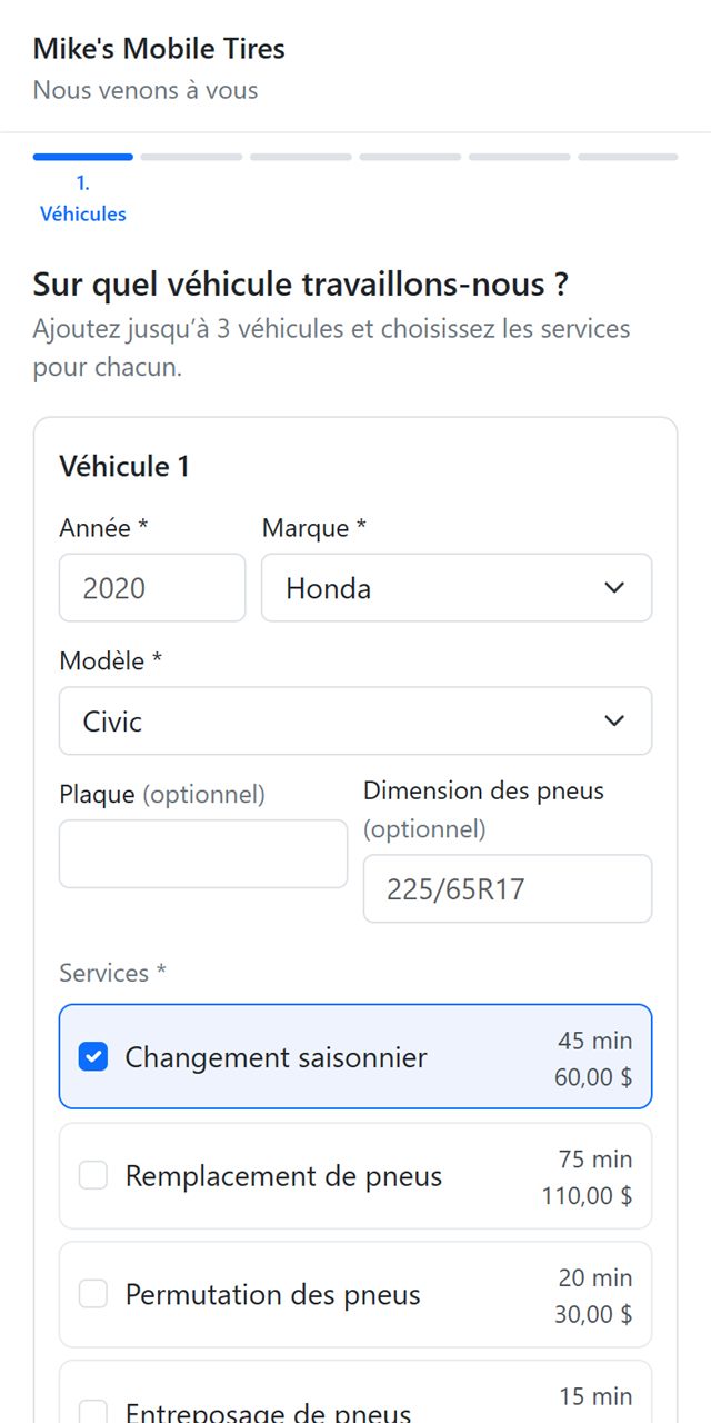 Le client réserve en 30 secondes